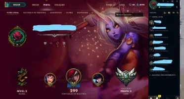 Conta lol Prata 2, MMR altíssimo.