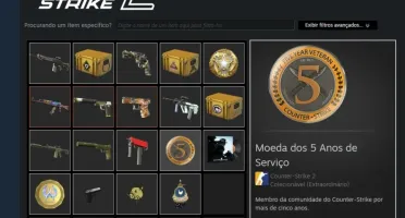 Conta Steam com 9 anos de serviço e muito mais.