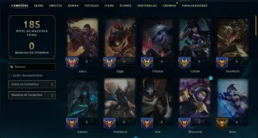 Platina 3 com 75 Champs e 19 Skins