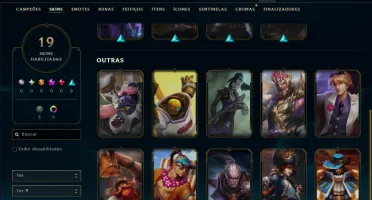 Platina 3 com 75 Champs e 19 Skins