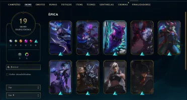 Platina 3 com 75 Champs e 19 Skins