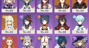 CONTA GENSHIN C/ PSN - AYAKA, ALOY, BAAL, KLEE, TARGAGLIA E+