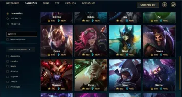 Conta prata 1 com 84 skins e 129 champs