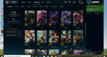 Conta SMURF, 4 SKINS, 33 CHAMPZ.