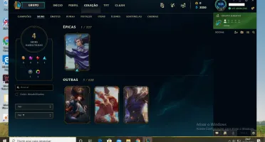 Conta SMURF, 4 SKINS, 33 CHAMPZ.