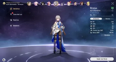 Conta Honkai Star Rail LVL 8| Bronya 5*
