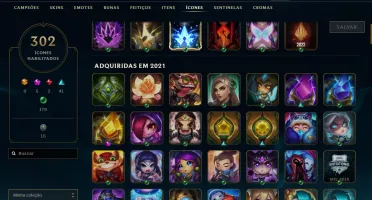 Conta LoL com mais de 300 skins