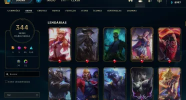 Conta LoL com mais de 300 skins