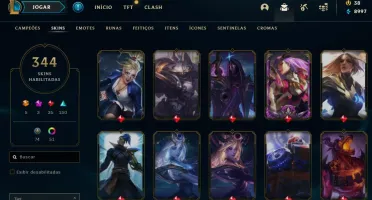 Conta LoL com mais de 300 skins