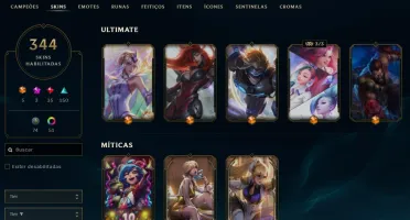 Conta LoL com mais de 300 skins
