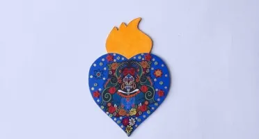 Enfeite de Parede Catrina Azul