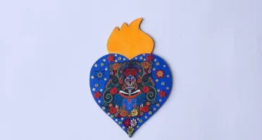 Enfeite de Parede Catrina Azul