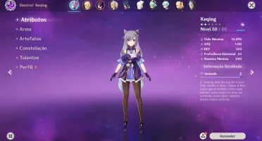 Keqing, Harpa Celestial, Atlas Celestial e Espinha Celestial