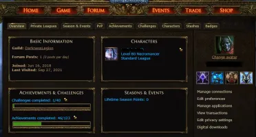 Conta PATH OF EXILE 118 SKINS (steam) 98 JOGOS