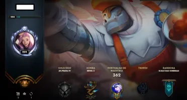 Conta LOL, Gold na última season, 105 Champions, 89 skins