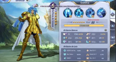 Conta Saint Seiya Awakening server 140