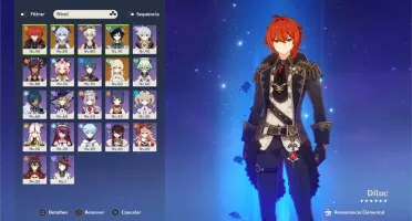 AR-53 Diluc,Venti,Ganyu,+ Tumulo,Espada Celestial