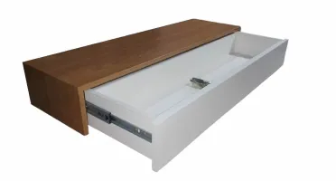 Aparador Freijó e Branco com Gaveta 85x40x15cm