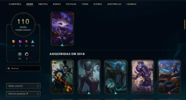 CONTA DIAMOND 3,  110 SKINS,  TODOS CHAMPS