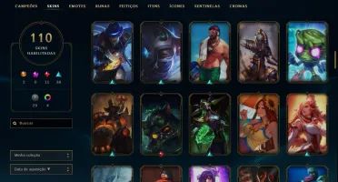CONTA DIAMOND 3,  110 SKINS,  TODOS CHAMPS