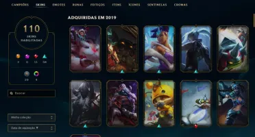 CONTA DIAMOND 3,  110 SKINS,  TODOS CHAMPS