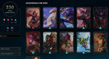 CONTA LOL ,PLATINA 1, 230 SKINS