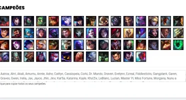 Conta ouro 4 com 57 Champs e 16 Skins