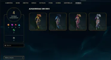 Conta ouro 4 com 57 Champs e 16 Skins