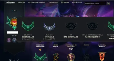 Esmeralda 3 com 130 Champs e 120 Skins ( MAIN ADC )