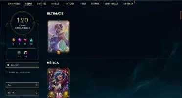 Esmeralda 3 com 130 Champs e 120 Skins ( MAIN ADC )