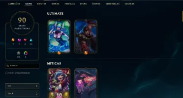 Conta LOL Level 200+    18K~EA    1400RP