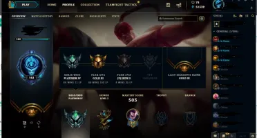 Conta lol Plat 4 Soloq, tds campeões 51k de essência,73 skin
