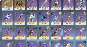 conta de genshin com 8 personagens 5 estrelas