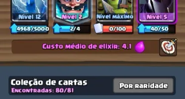 Conta clash arena 12,nível 12