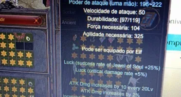 Megamu Elfa 200rr 980 Item quest C/ 100k mc