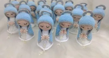 Mini Santinhas da Artesanato Flor de Lis