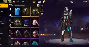 Conta nível 72, 11k de like, barbinha, sombra roxa