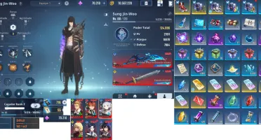 V>Conta Solo Leveling: Arise+Level 60 + 716Tiros+70KCristais