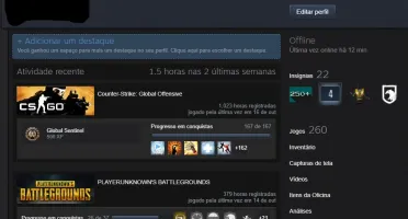 CONTA STEAM 260 JOGOS