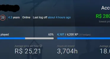 CONTA STEAM 260 JOGOS