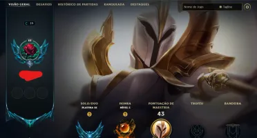 Conta Lol Platina, 13 Skins, 1 Mítica, Honra 5, Lvl 39