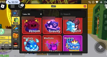 Conta de blox fruits 5 fruta permanente+frutas míticas fisic