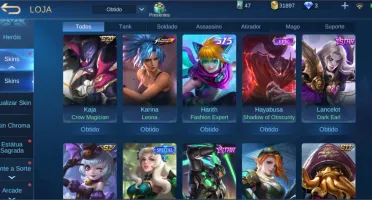 Conta top Skin kof e skin épica do Hayabusa não compravel