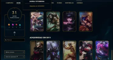 Conta unranked com Janna vitoriosa e Kayle juiza (RARAS)