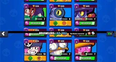 Conta Brawl Star 42 Brawlers 23k troféus + 276 gemas