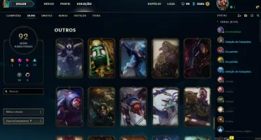 Conta LoL Diamante Solo&Flex+133Campeões +98Skins +144Ícones