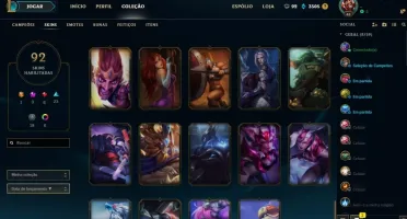 Conta LoL Diamante Solo&Flex+133Campeões +98Skins +144Ícones
