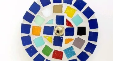 Porta Incenso Mosaico Gaudí Azul