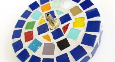 Porta Incenso Mosaico Gaudí Azul