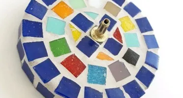 Porta Incenso Mosaico Gaudí Azul